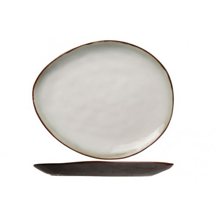 Тарелка 9580557M, каменная керамика, Black white, ROOMERS TABLEWARE