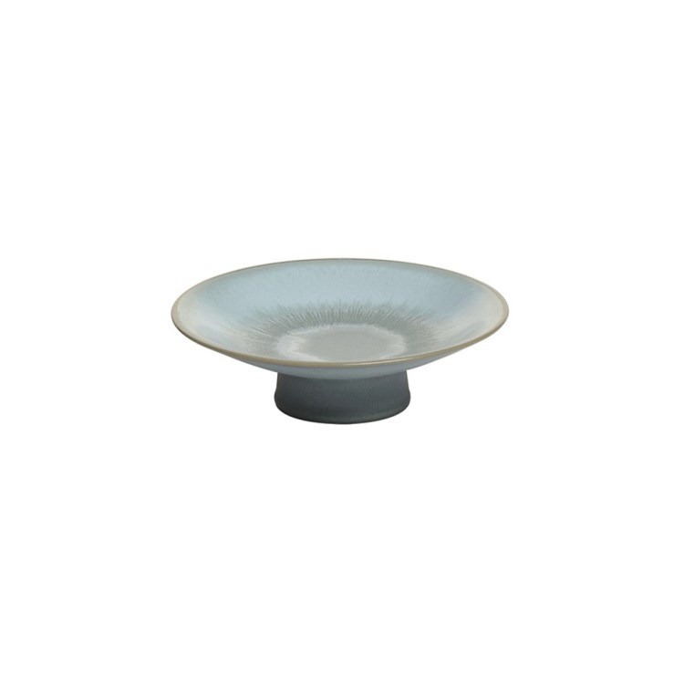 Блюдо на ножке L9653-MG, 17.9, каменная керамика, blue, ROOMERS TABLEWARE