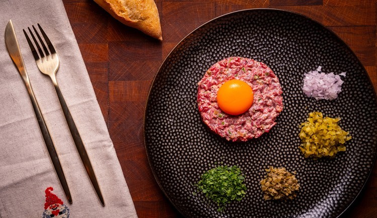 Набор обеденных тарелок dots, D26 см, черные, 2 шт. (74065)