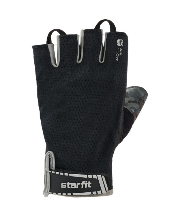 Перчатки для фитнеса Starfit WG-203, черный/серый (2119241) Перчатки для фитнеса Starfit WG-203, черный/серый (2119241)
