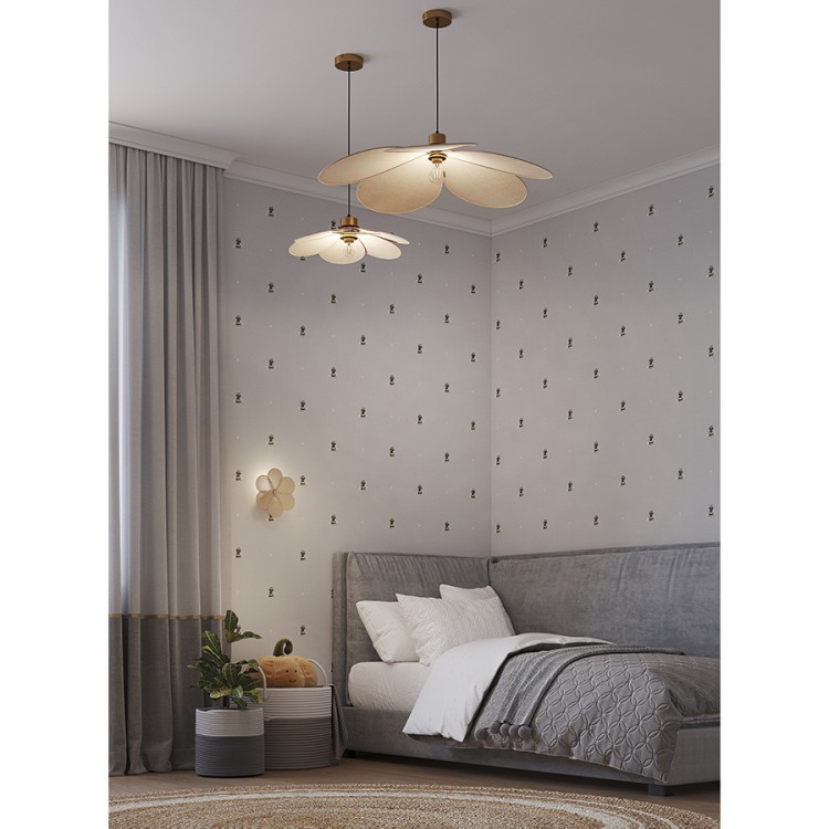 Светильник настенный kamille, D44 см, бежевый (76506)