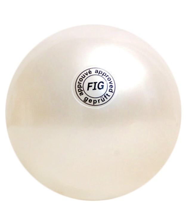 Мяч для художественной гимнастики АВ2801, 19 см, 400 г, белый (8494)
