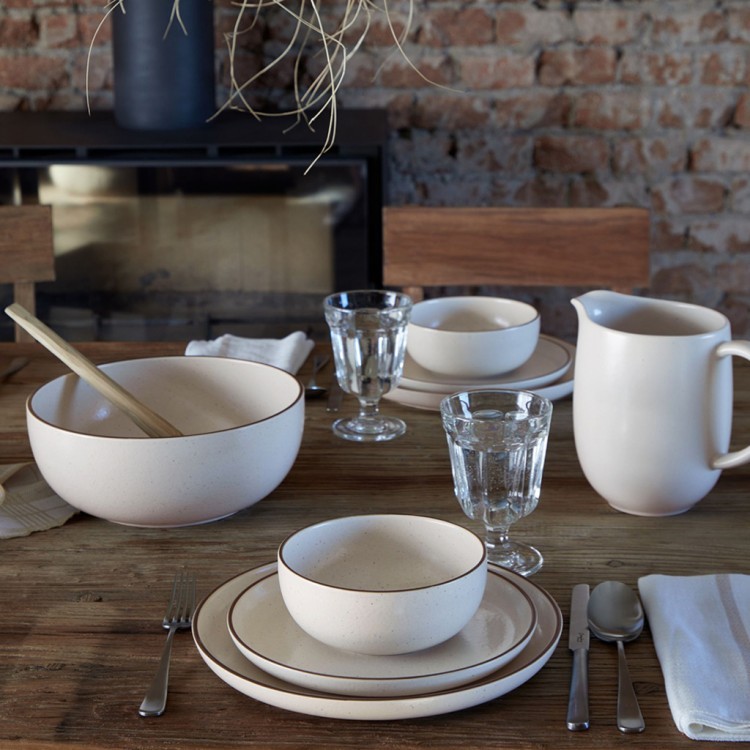 Тарелка SOP231-CRC(SOP231-01018V), 22,8 см, керамика, CREAM-COCOA, CASAFINA BY COSTA NOVA