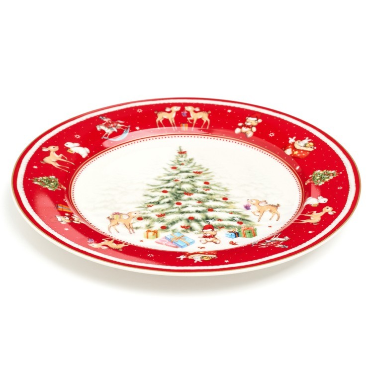 Тарелка закусочная lefard "с новым годом!" 19 см красная Lefard (85-2049-1)