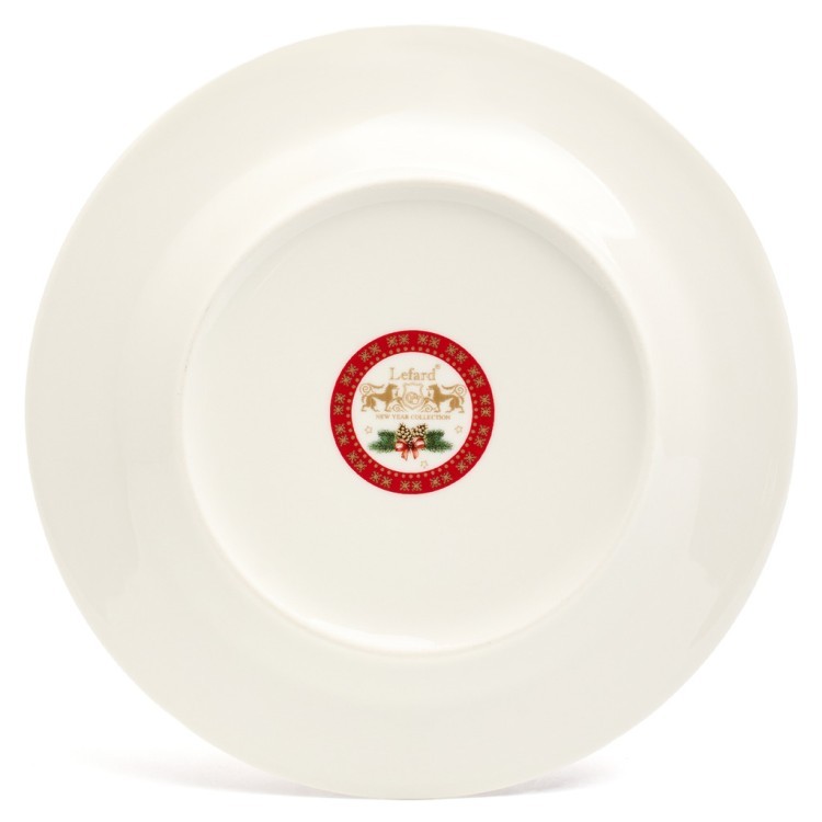Тарелка закусочная lefard "с новым годом!" 19 см красная Lefard (85-2049-1)