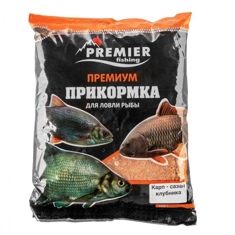 Прикормка Premier Fishing Премиум Карп-Сазан Клубника 900г PR-P-ССS (76336)