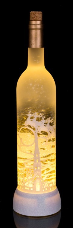 Фигурка с подсветкой "бутылка" 9,5*9,5*36 см (кор=12шт.) Polite Crafts&gifts (786-283)