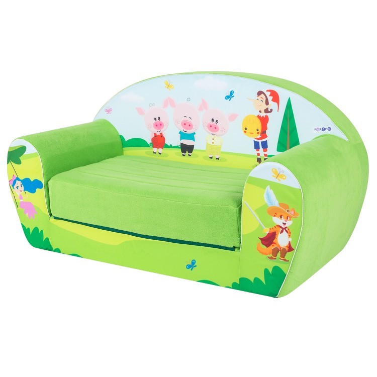 Раскладной бескаркасный (мягкий) детский диван серии "Сказки", Сказка (PCR320-123)