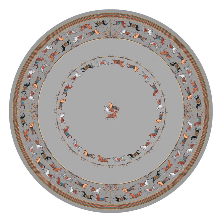 Скатерть круглая  "passage" ,d220см, 100% хлопок,твил c пропиткой, серый Lefard (850-761-26)