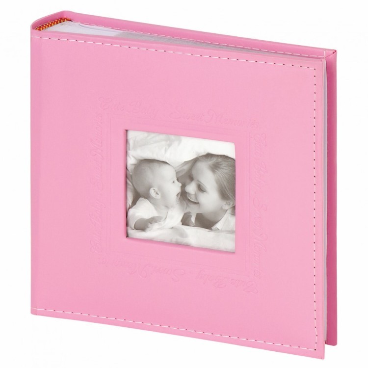 Фотоальбом Brauberg Cute Baby на 200 фото 10х15 см под кожу бокс розовый 391141 (1) (91045)