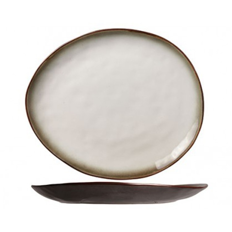 Тарелка 9580558M, каменная керамика, Black white, ROOMERS TABLEWARE