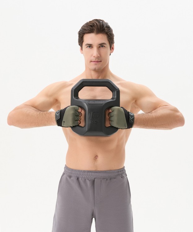 Перчатки для фитнеса Starfit WG-204, черный/хаки (2119246)