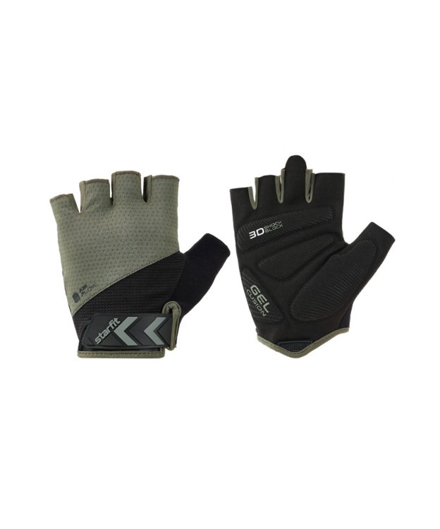 Перчатки для фитнеса Starfit WG-204, черный/хаки (2119246)