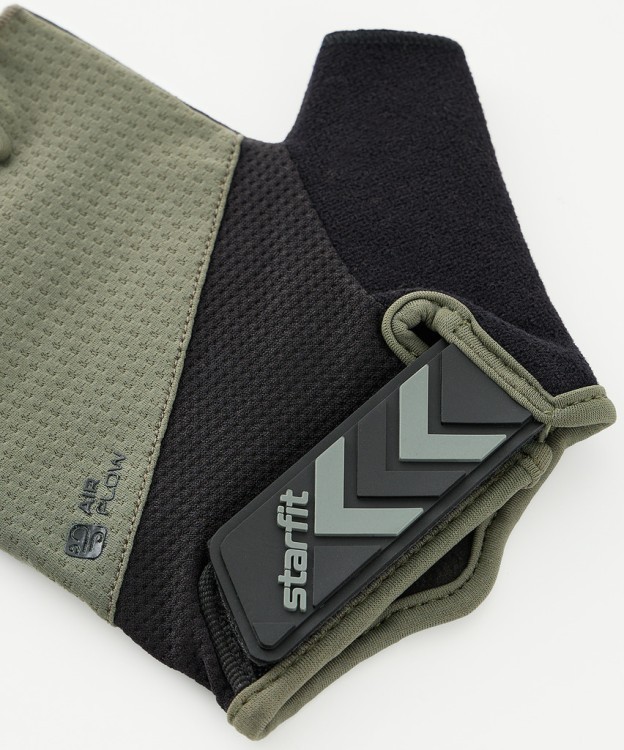Перчатки для фитнеса Starfit WG-204, черный/хаки (2119245) Перчатки для фитнеса Starfit WG-204, черный/хаки (2119245)