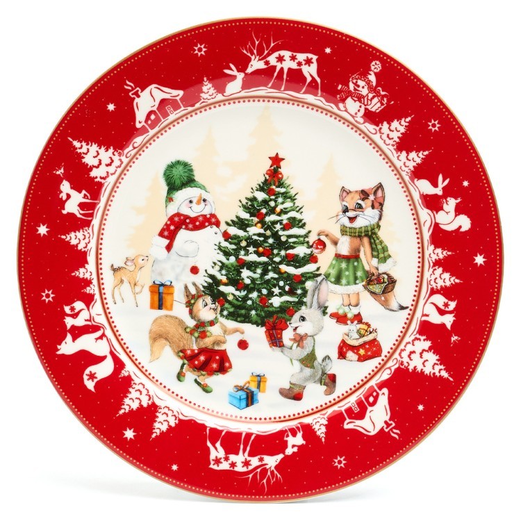 Тарелка закусочная lefard "елка" 19 см красная Lefard (85-1879-1)