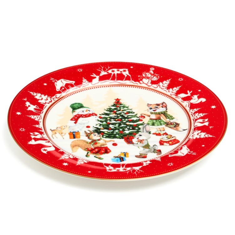 Тарелка закусочная lefard "елка" 19 см красная Lefard (85-1879-1)