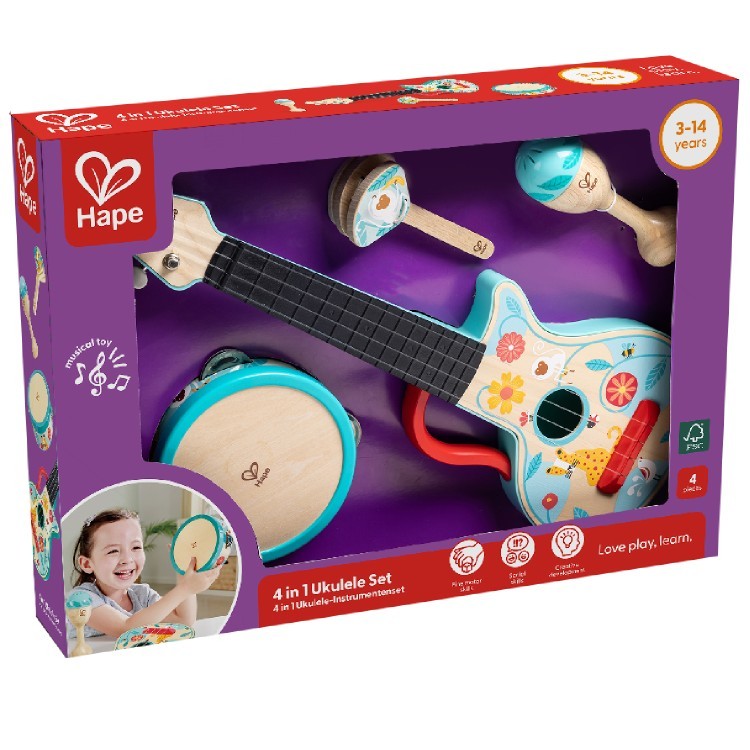 Детский игровой набор  музыкальных инструментов, 4в1 (E0638_HP)