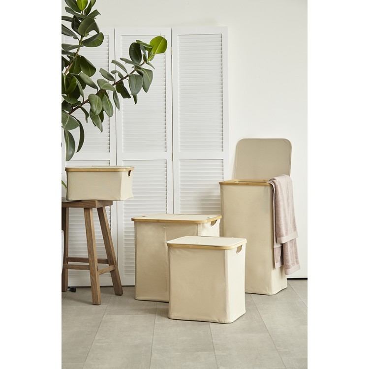 Корзина для белья с двумя отделениями neat twin, 53,5х33х53 см, молочная (77873) Корзина для белья с двумя отделениями neat twin, 53,5х33х53 см, молочная (77873)
