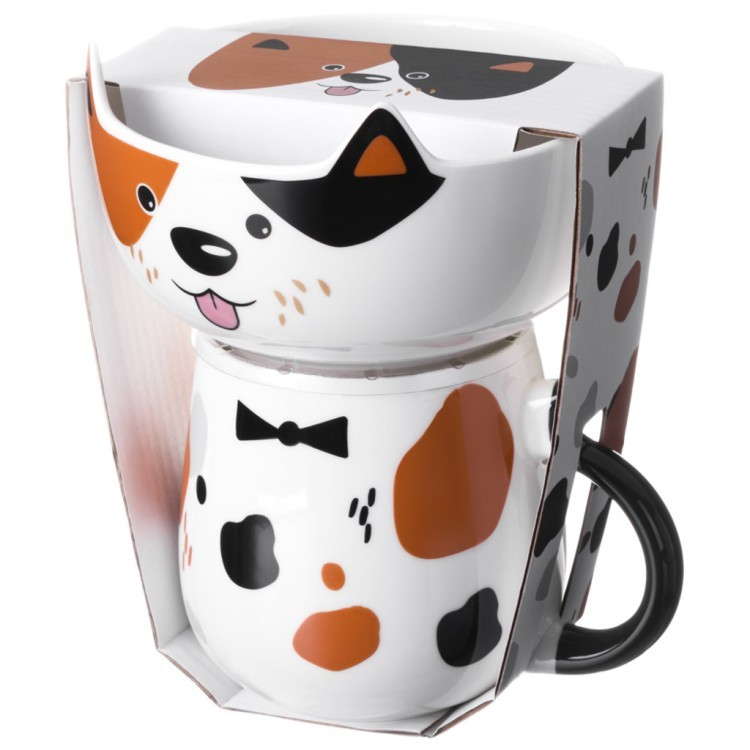 Набор для завтрака lefard "dog", 2 пр.: салатник 500мл, кружка 450мл Lefard (260-1082)