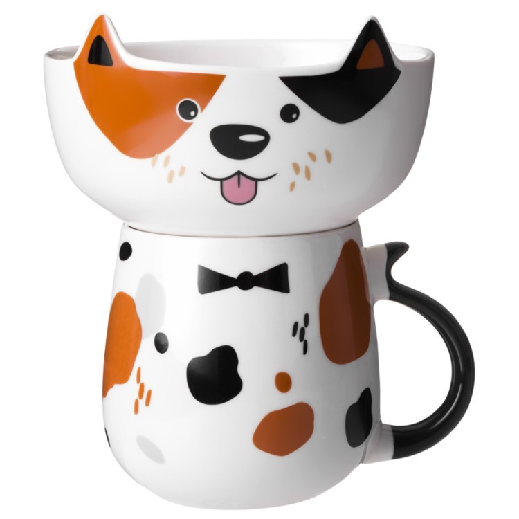 Набор для завтрака lefard "dog", 2 пр.: салатник 500мл, кружка 450мл Lefard (260-1082)