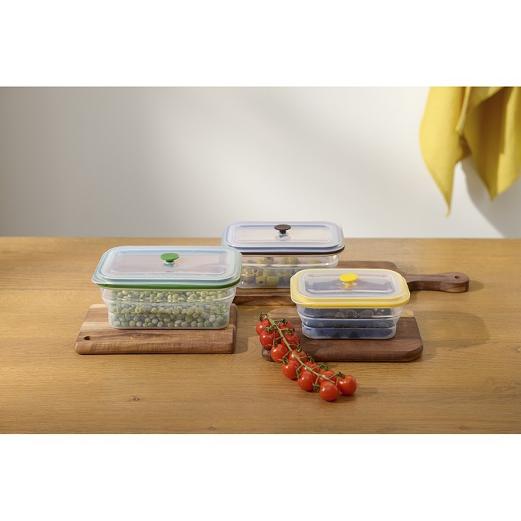 Контейнер для переноски и хранения силиконовый прямоугольный складной silikobox, 900 мл, темно-сливовый (74703)