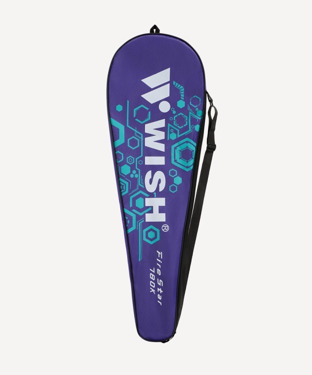 Набор для бадминтона WISH Firestar 780, 2 ракетки, 2 волана, голубой/фиолетовый (1585200)