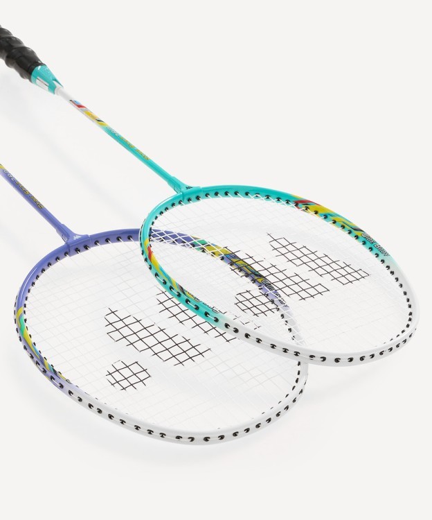 Набор для бадминтона WISH Firestar 780, 2 ракетки, 2 волана, голубой/фиолетовый (1585200)