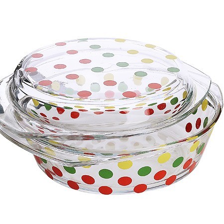 Кастрюля стекло 1,5л с крышкойLR (31037)