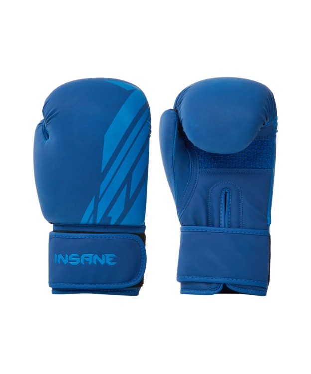 Перчатки боксерские INSANE ORO, ПУ, синий, 12 oz (2108357)