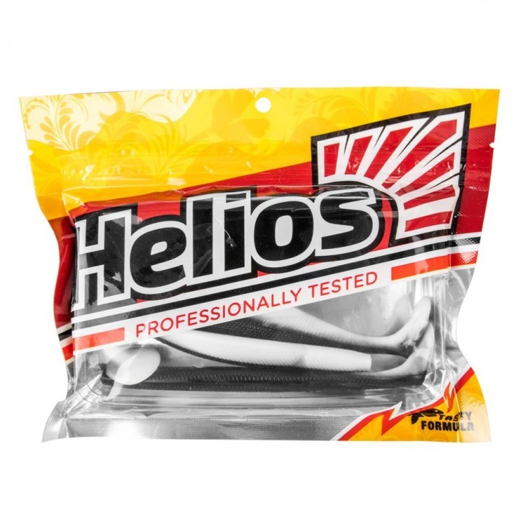 Виброхвост Helios Trofey 5.5"/14 см, цвет Black & White 4 шт HS-25-023 (77844)