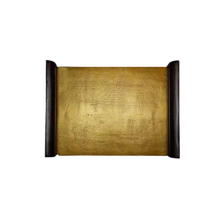 Поднос 18294-43, металл, Antique brass/Cobolt blue, ROOMERS TABLEWARE Поднос 18294-43, металл, Antique brass/Cobolt blue, ROOMERS TABLEWARE