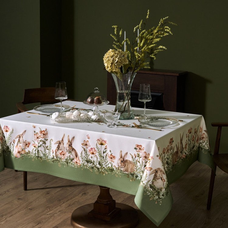 Скатерть"sense" 140х180см,зеленый ,100%хлопок, твил с пропиткой Lefard (850-753-2)