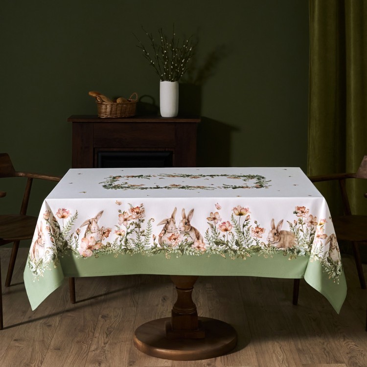 Скатерть"sense" 140х180см,зеленый ,100%хлопок, твил с пропиткой Lefard (850-753-2)