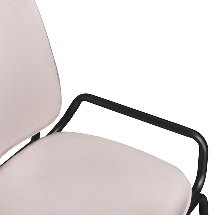 Стул ror, double frame, велюр, черный/розовый (74431)