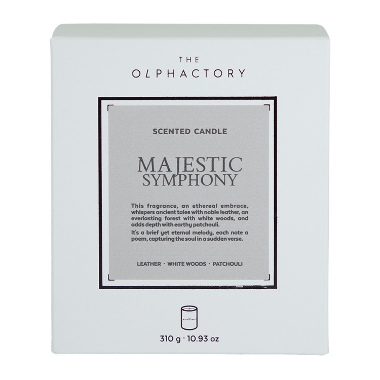 Свеча ароматическая the olphactory, white insignia, majestic symphony, 60 ч (78046)