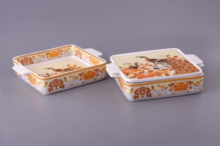Набор блюд для холодца с крышкой из 2 шт. 24*19*10 см. Hangzhou Jinding (455-031) 