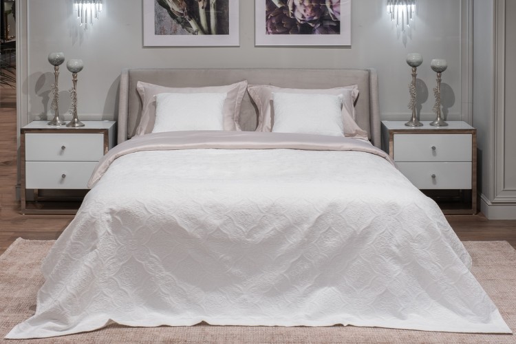 Кровать Michelle без под.мех. серый Norton SER+Mocka43 183*230*99см (TT-00014698)