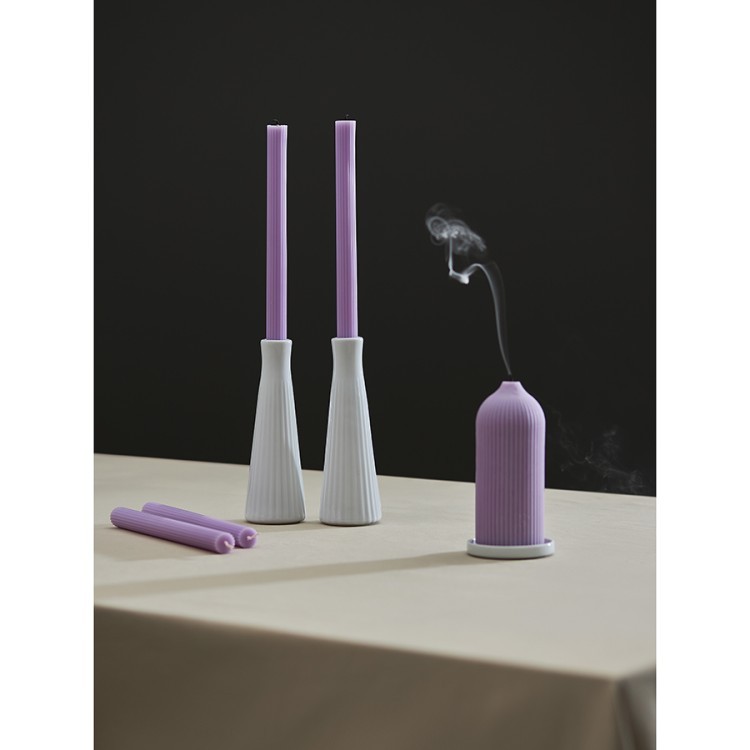Свеча декоративная цвета лаванды из коллекции edge, 16,5см (75054)