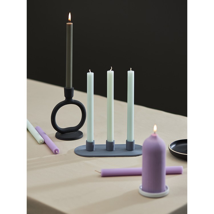 Свеча декоративная цвета лаванды из коллекции edge, 16,5см (75054)