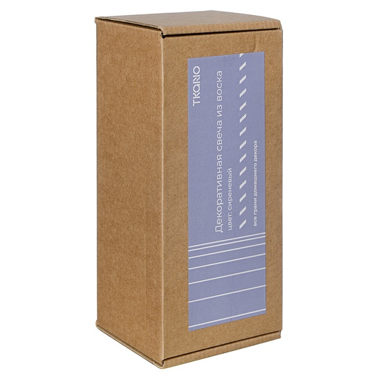 Свеча декоративная цвета лаванды из коллекции edge, 16,5см (75054)