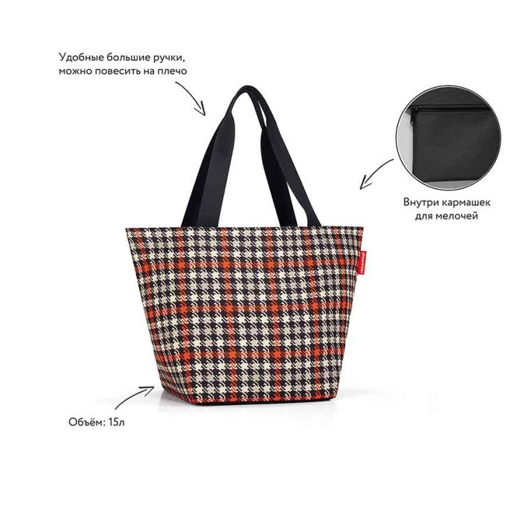 Сумка shopper m glencheck red (64003) Сумка shopper m glencheck red (64003)
