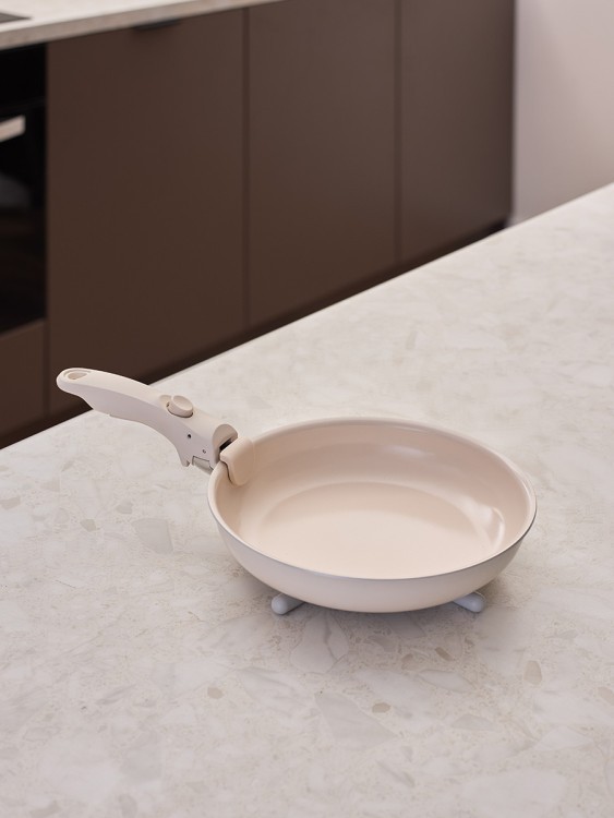 Набор посуды для приготовления со съемной ручкой smart ceramic, 7 предметов, цвета топленого молока (79250)