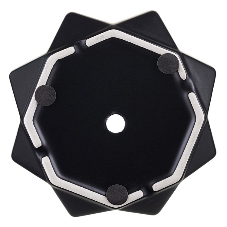 Горшок цветочный rhombus, 12,5 см, матовый черный (74308)