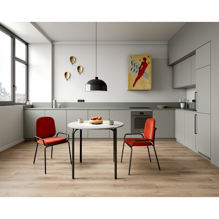 Стул ror, double frame, велюр, черный/темно-красный (74433)