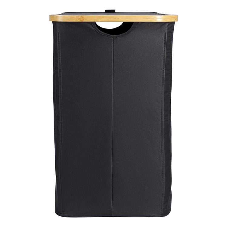 Корзина для белья с двумя отделениями neat twin, 53,5х33х53 см, черная (77875) Корзина для белья с двумя отделениями neat twin, 53,5х33х53 см, черная (77875)