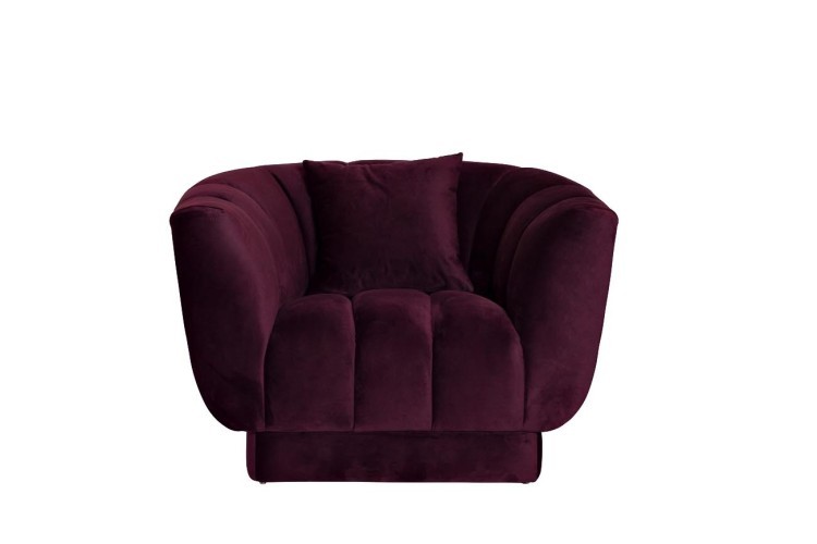 Кресло велюр т-фиолетовый с подушкой 108*95*74см (TT-00001404)