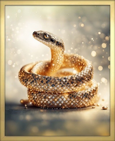 Картина ЗМЕЯ ВОЛШЕБСТВО с кристаллами Swarovski (3087)