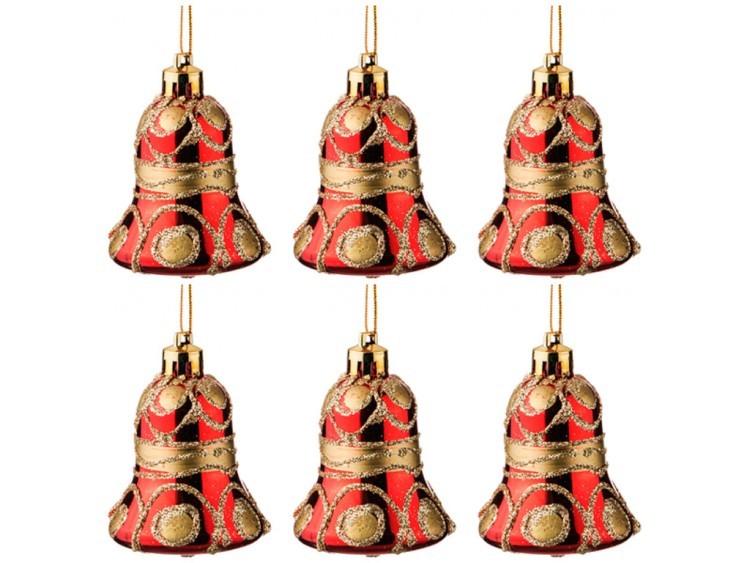 Декоративное изделие:набор колокольчиков из 6 шт. высота=6 см Polite Crafts&gifts (858-052) 