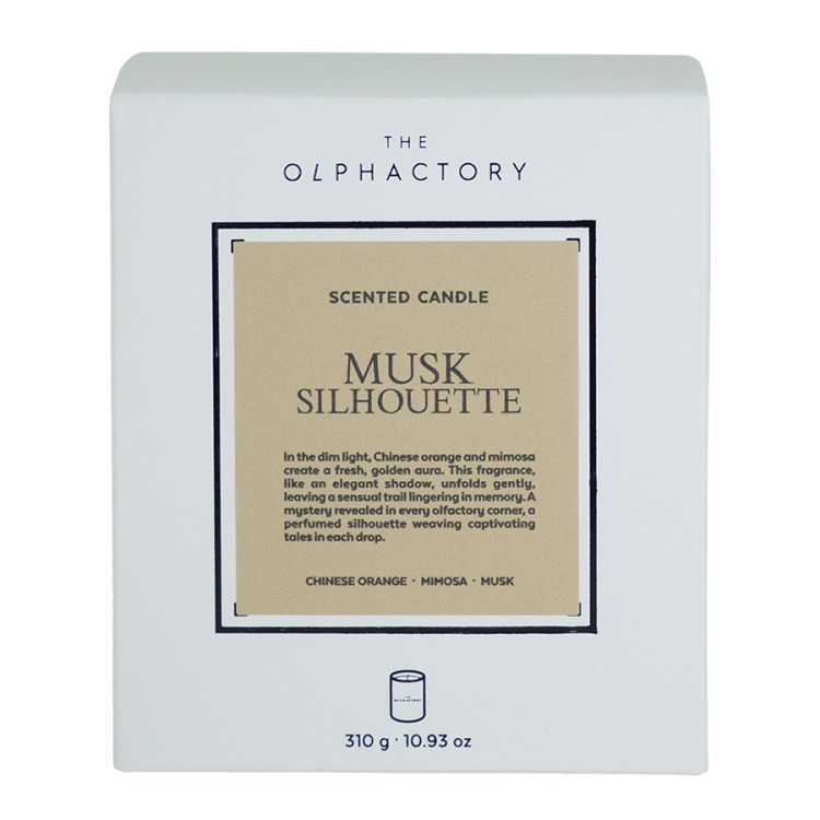 Свеча ароматическая the olphactory, white insignia, musk silhouette, 60 ч (78047)
