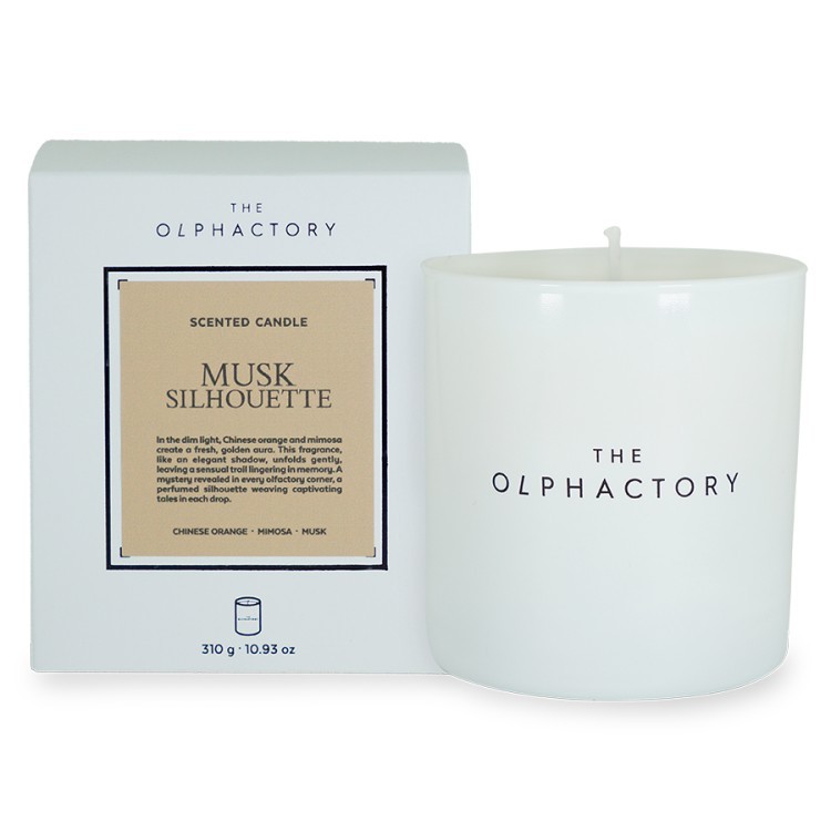 Свеча ароматическая the olphactory, white insignia, musk silhouette, 60 ч (78047)